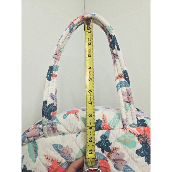 Vera Bradley NWT Ultralight Grand Traveler Bag Tropical Floral white blue coral - Picture 7 of 14